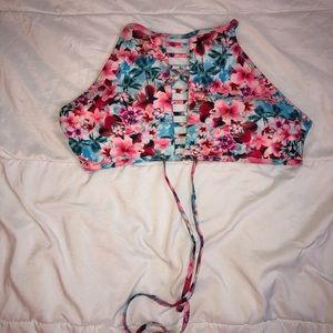 Floral Swim Halter Top